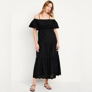 NWT! Black Cold Shoulder Maxi Swing Dress - Multiple Sizes 💛